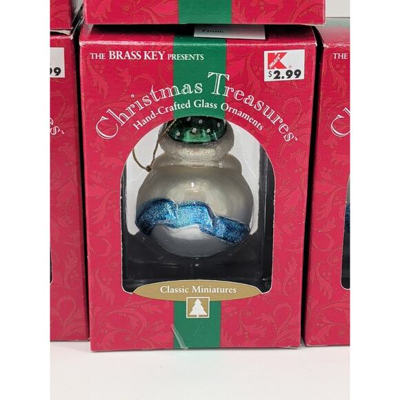 Brass Key Christmas Traditions Classic Miniatures Hand Crafted Snowman Ornaments - Picture 13 of 16